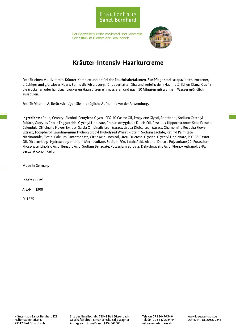 sanct-bernhard-kr-uter-haarkur-creme-multivitamin-100-ml-glanz image 2