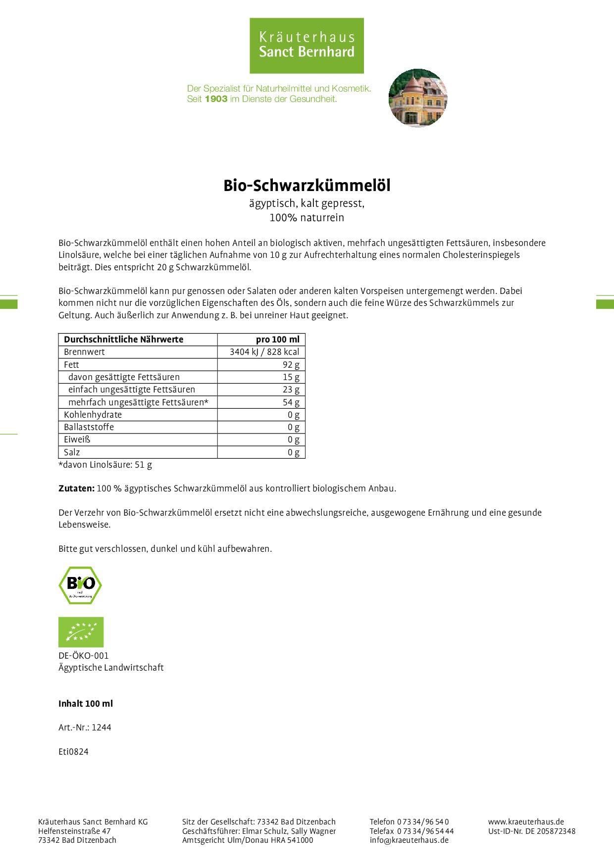 sanct-bernhard-bio-schwarzk-mmel-l-100-ml-kaltgepresst image 2
