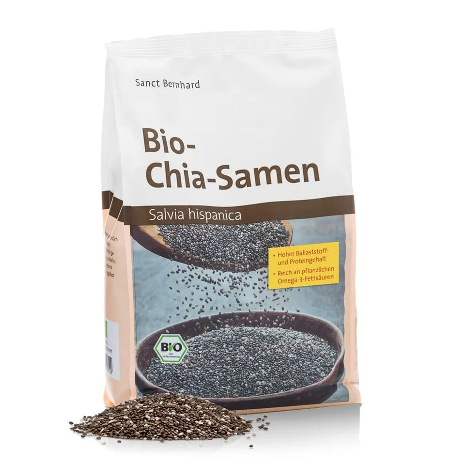 sanct-bernhard-bio-chia-samen-1000-g-pflanzliches-omega-3-superfood image 1