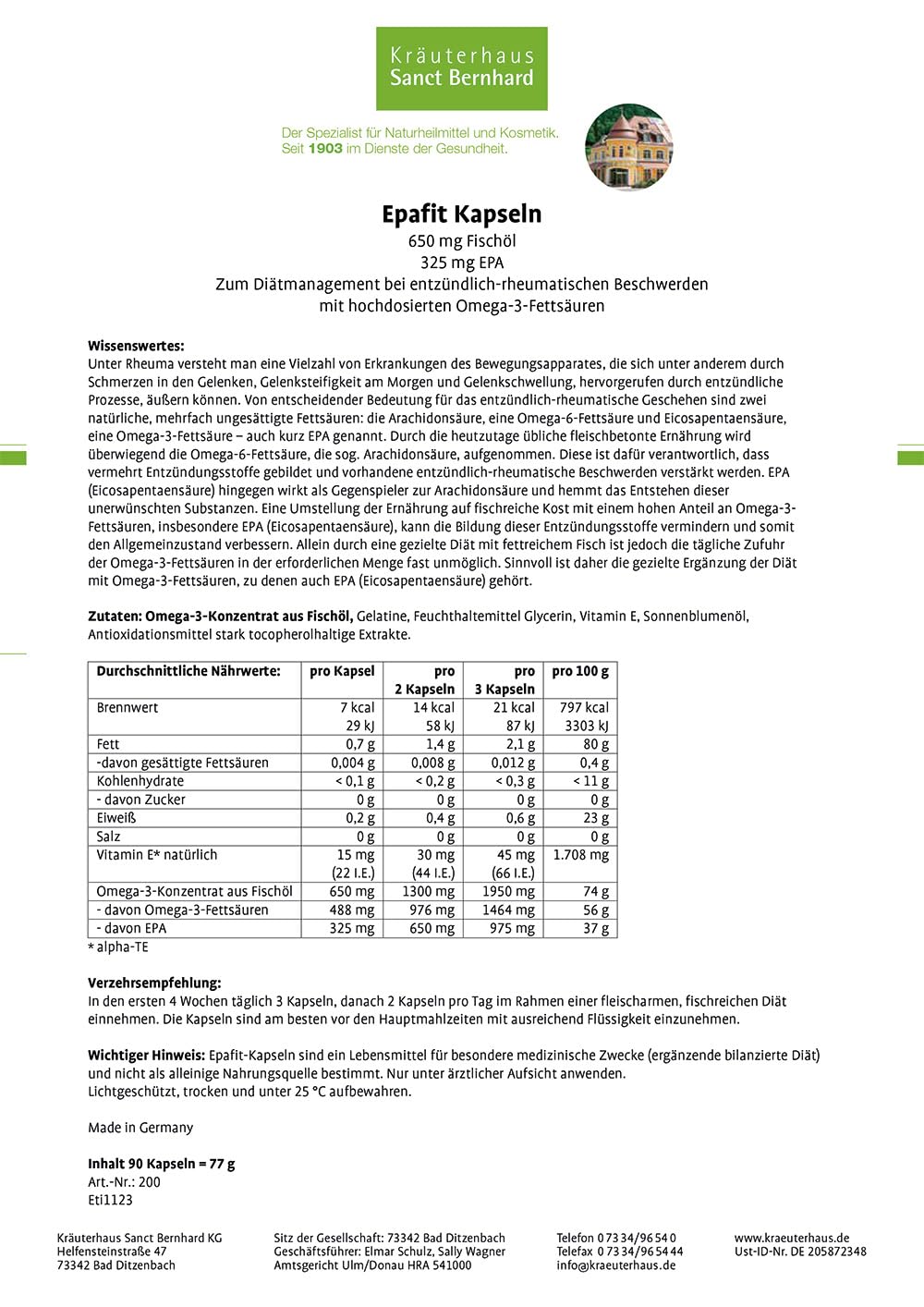 sanct-bernhard-epafit-kapseln-omega-3-fisch-l-90-kapseln-epa image 2