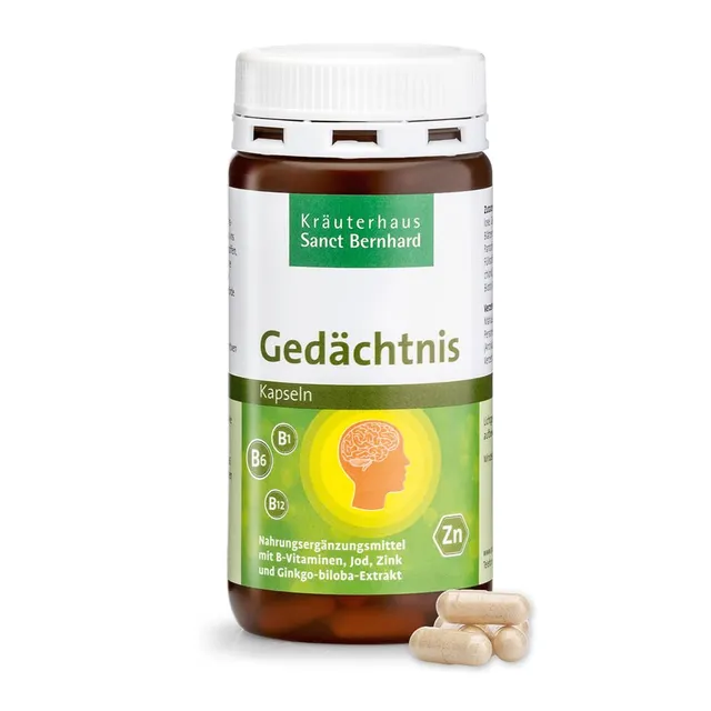 sanct-bernhard-ged-chtnis-kapseln-ginkgo-180-kapseln-b-komplex image 1
