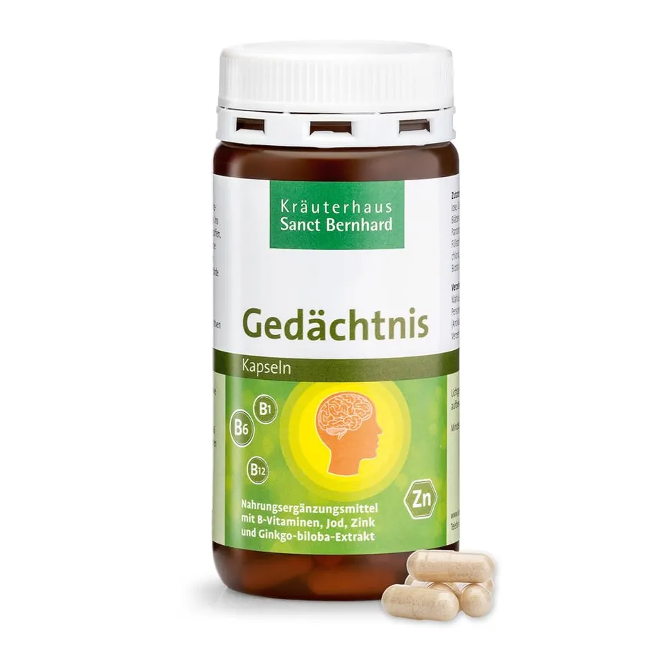 sanct-bernhard-ged-chtnis-kapseln-ginkgo-180-kapseln-b-komplex image 1