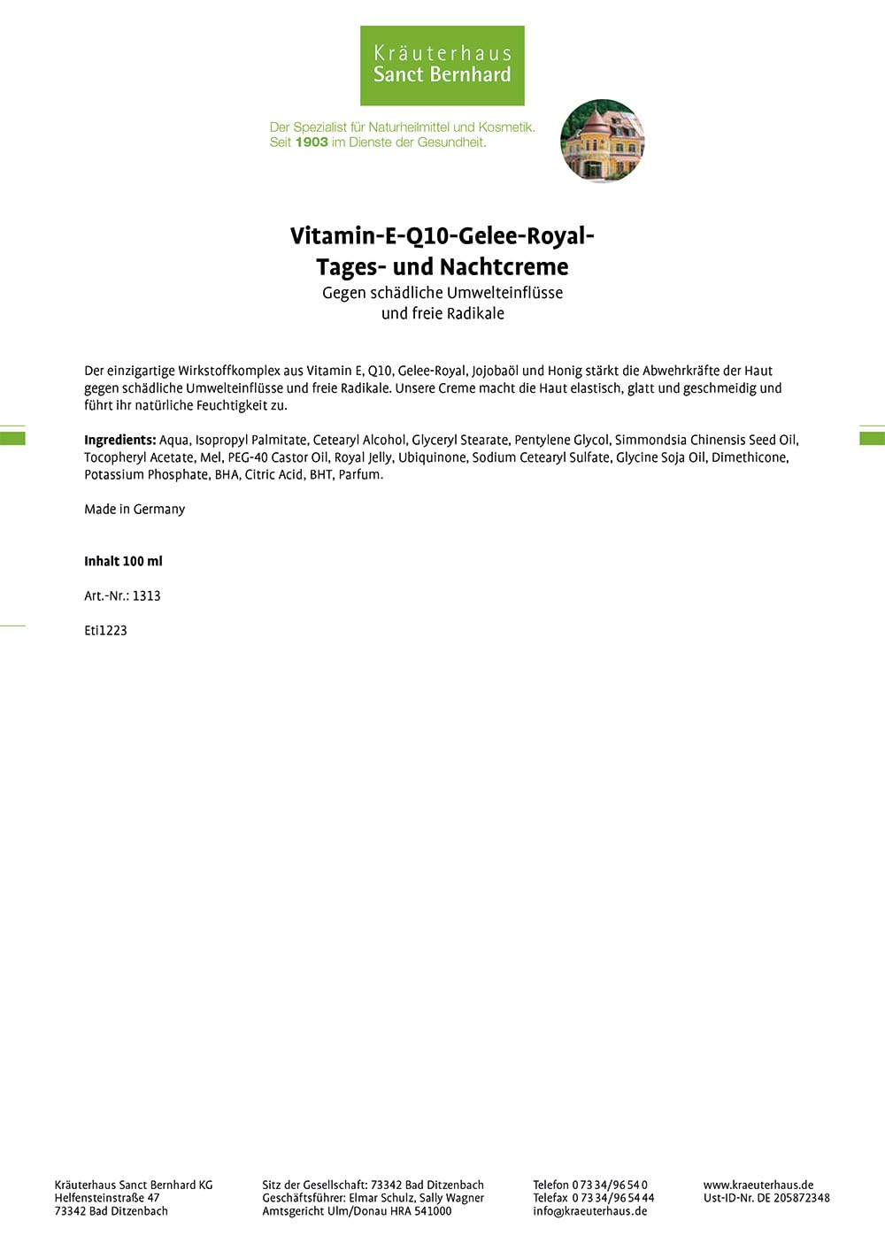 sanct-bernhard-q10-gelee-royal-creme-100-ml-vitamin-e-straffheit image 6