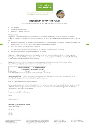 sanct-bernhard-magnesium-400-direkt-pulver-60-sticks-fruchtig image 4