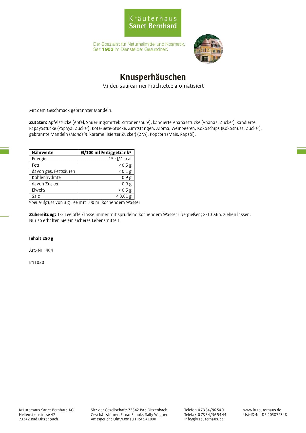 sanct-bernhard-knusperh-uschen-fr-chtetee-250-g-mandel image 2