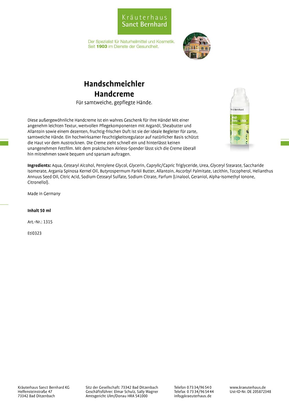 sanct-bernhard-handschmeichler-handcreme-50-ml-argan-l image 2