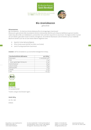 sanct-bernhard-bio-aroniabeeren-getrocknet-500-g-ballaststoffreich image 4