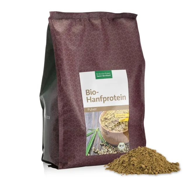sanct-bernhard-bio-hanf-proteinpulver-750-g-vegan-kaltgepresst image 1