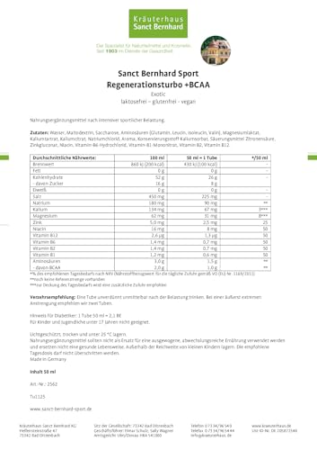 sanct-bernhard-sport-regenerationsturbo-bcaa-exotic-11x50-ml image 4