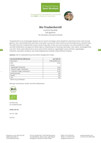 sanct-bernhard-bio-traubenkern-l-250-ml-kaltgepresst-gourmet image 4
