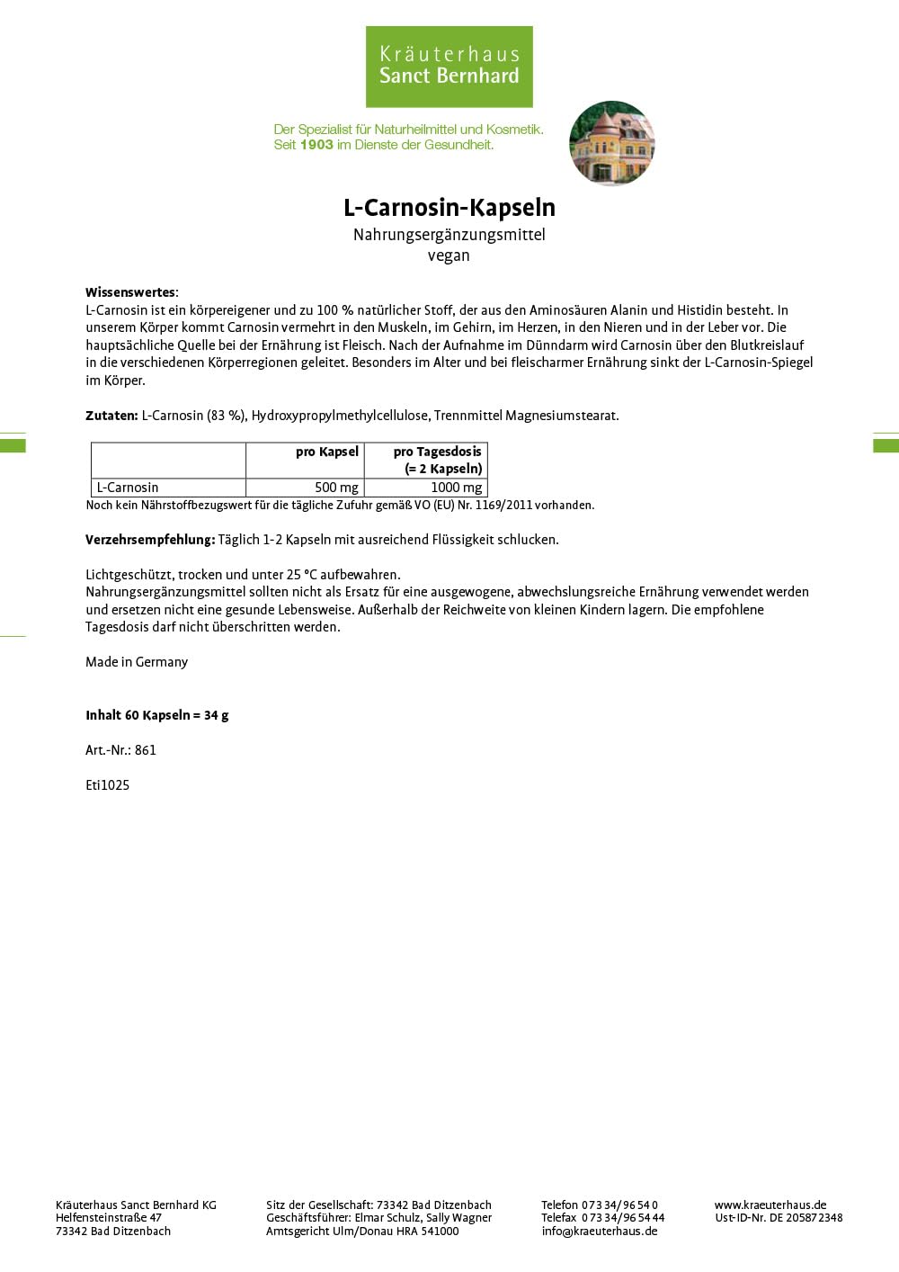 sanct-bernhard-l-carnosin-kapseln-500-mg-60-st-ck-vegan image 2
