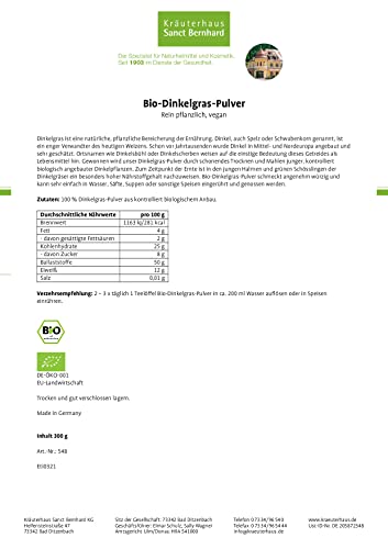 sanct-bernhard-bio-dinkelgras-pulver-300-g-graspulver-bio image 4