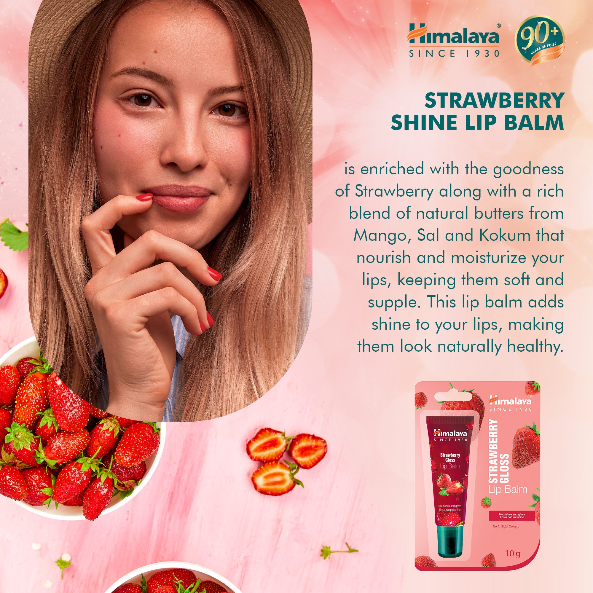 himalaya-lippenpflege-strawberry-gloss-lippenbalsam-10-g-erdbeere image 2