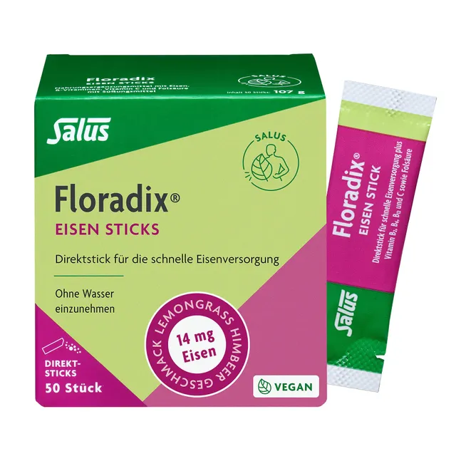 salus-floradix-eisen-sticks-himbeer-50-sachets-vegan image 1