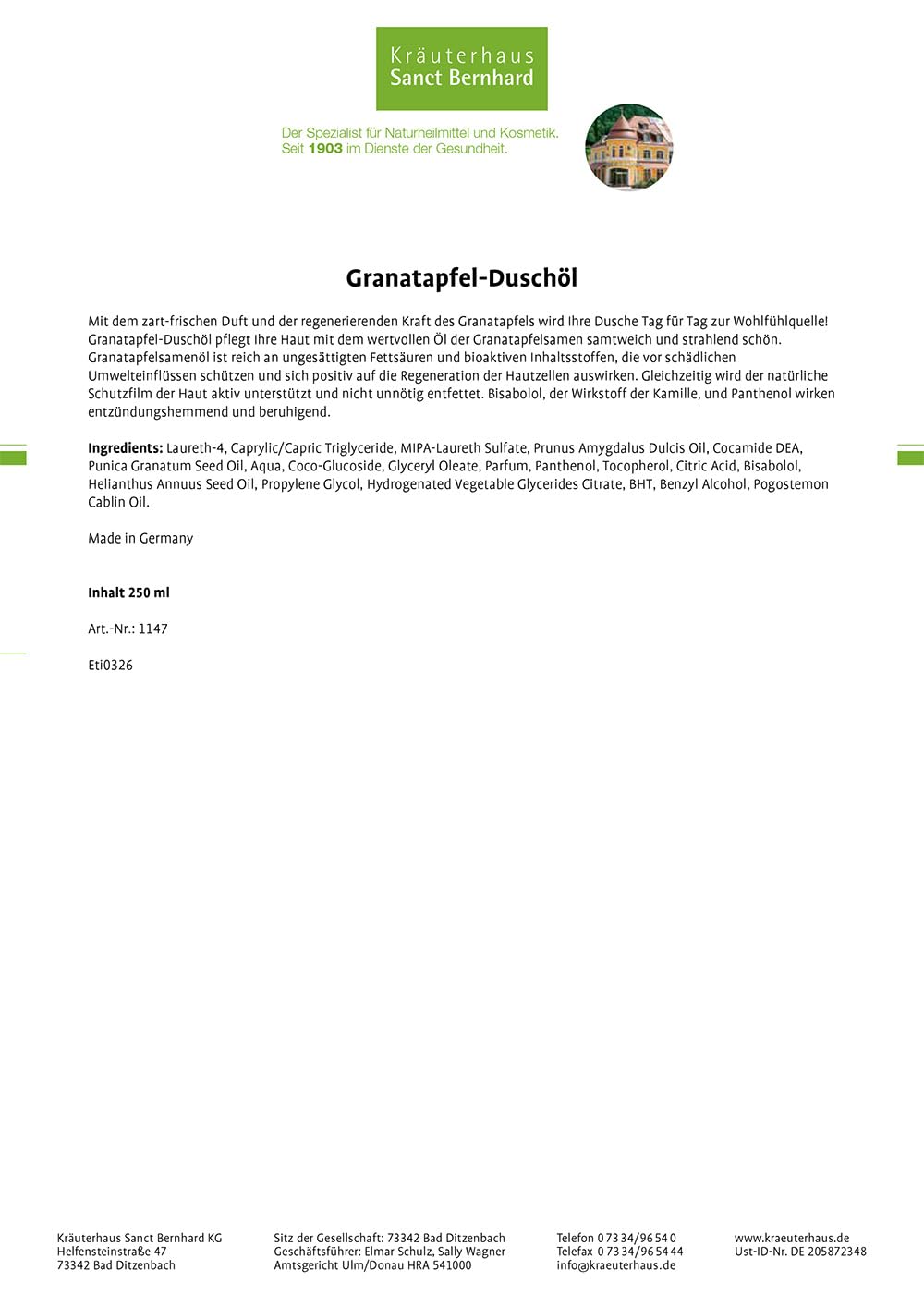 sanct-bernhard-granatapfel-dusch-l-250-ml-mit-granatapfelsamen-l image 2