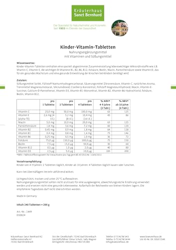 sanct-bernhard-kinder-vitamin-tabletten-240-st-mit-c-d-multivitamin image 4