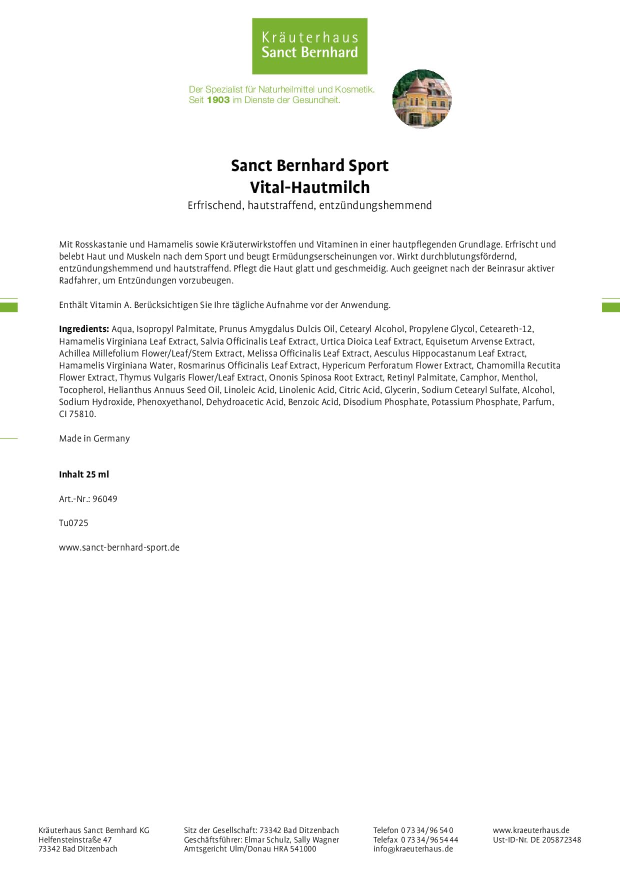 sanct-bernhard-sport-vital-hautmilch-500-ml-rosskastanie image 2