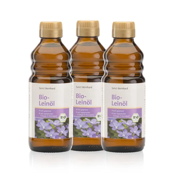 sanct-bernhard-bio-lein-l-kaltgepresst-3x250-ml-omega-3 image 1
