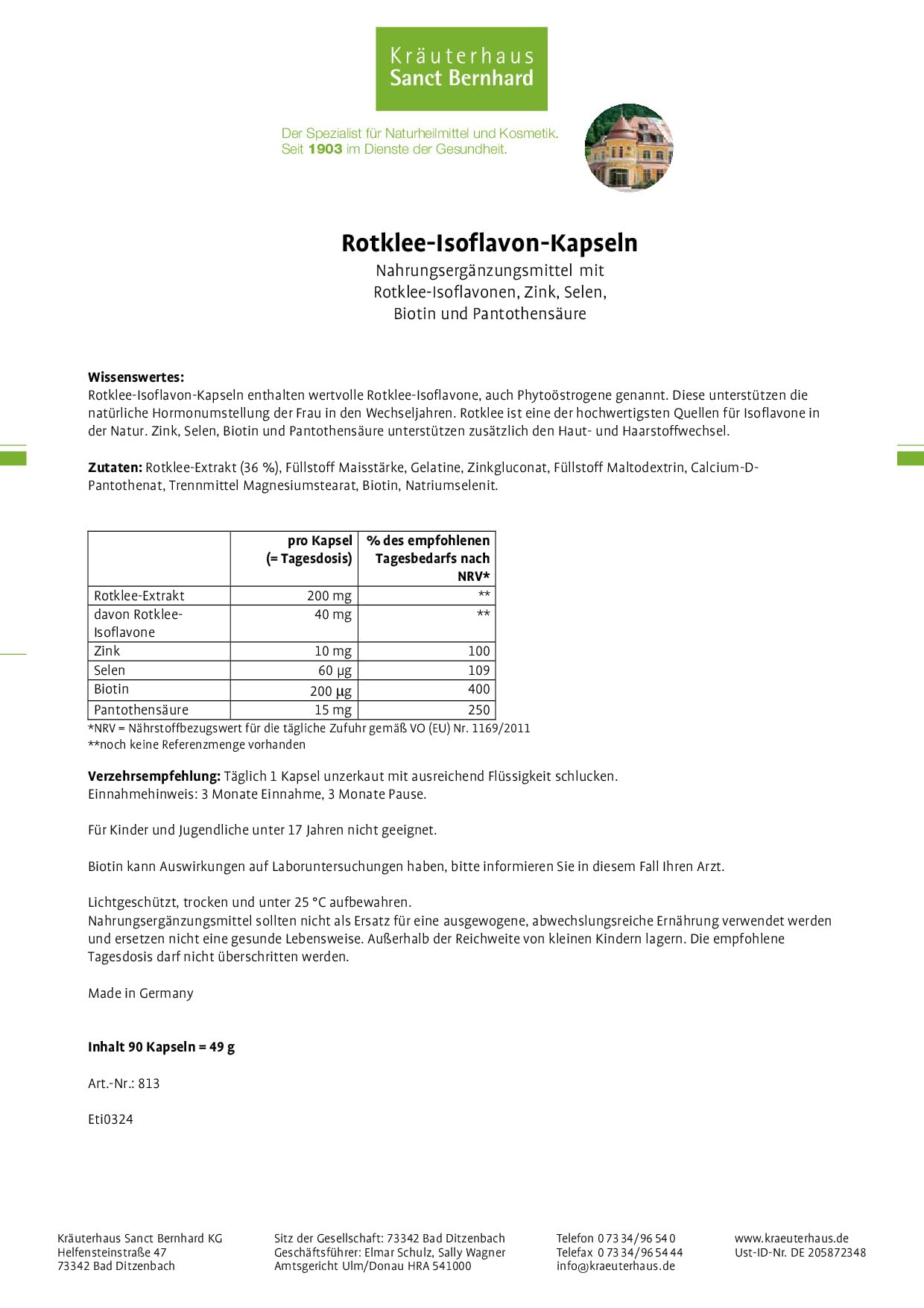 sanct-bernhard-anti-aging-rotklee-isoflavon-kapseln-90-stk image 2