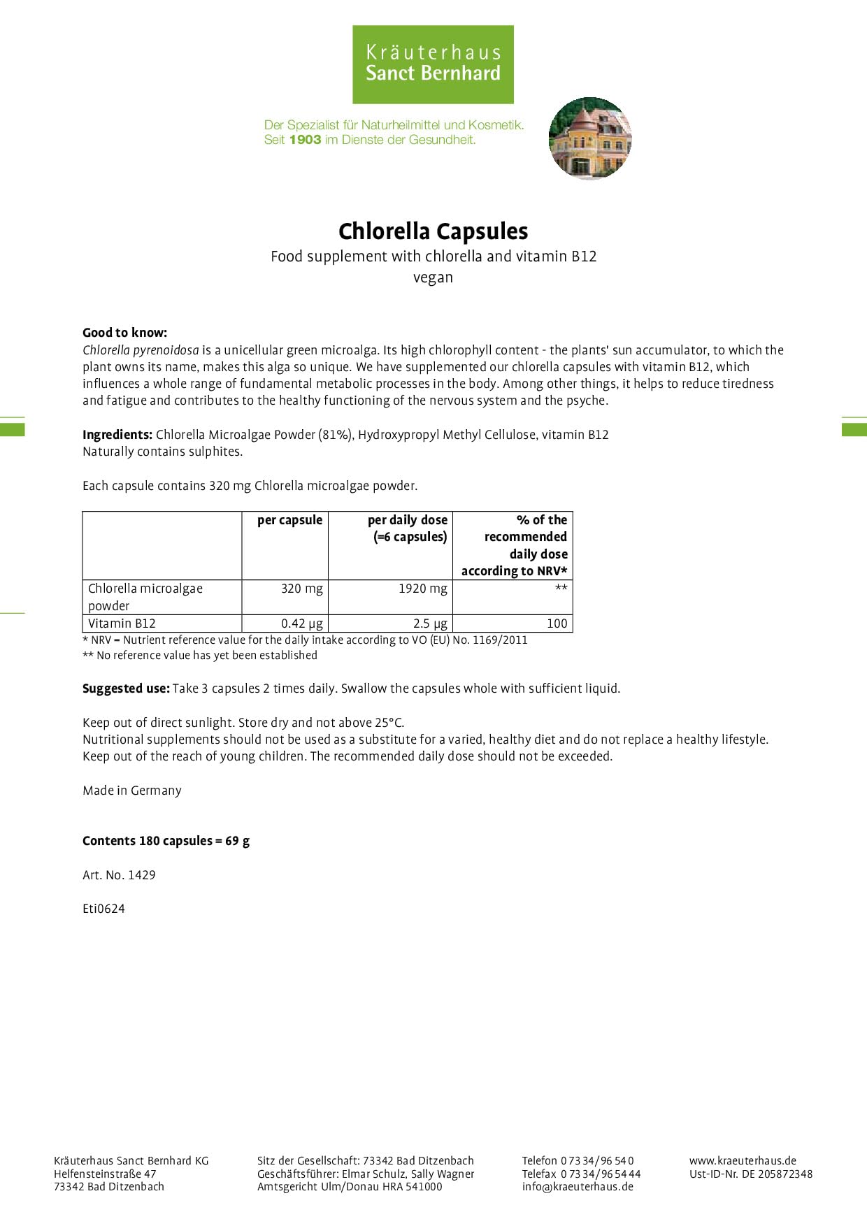 kr-uterhaus-sanct-bernhard-chlorella-kapseln-180-vegan-chlorophyll image 2