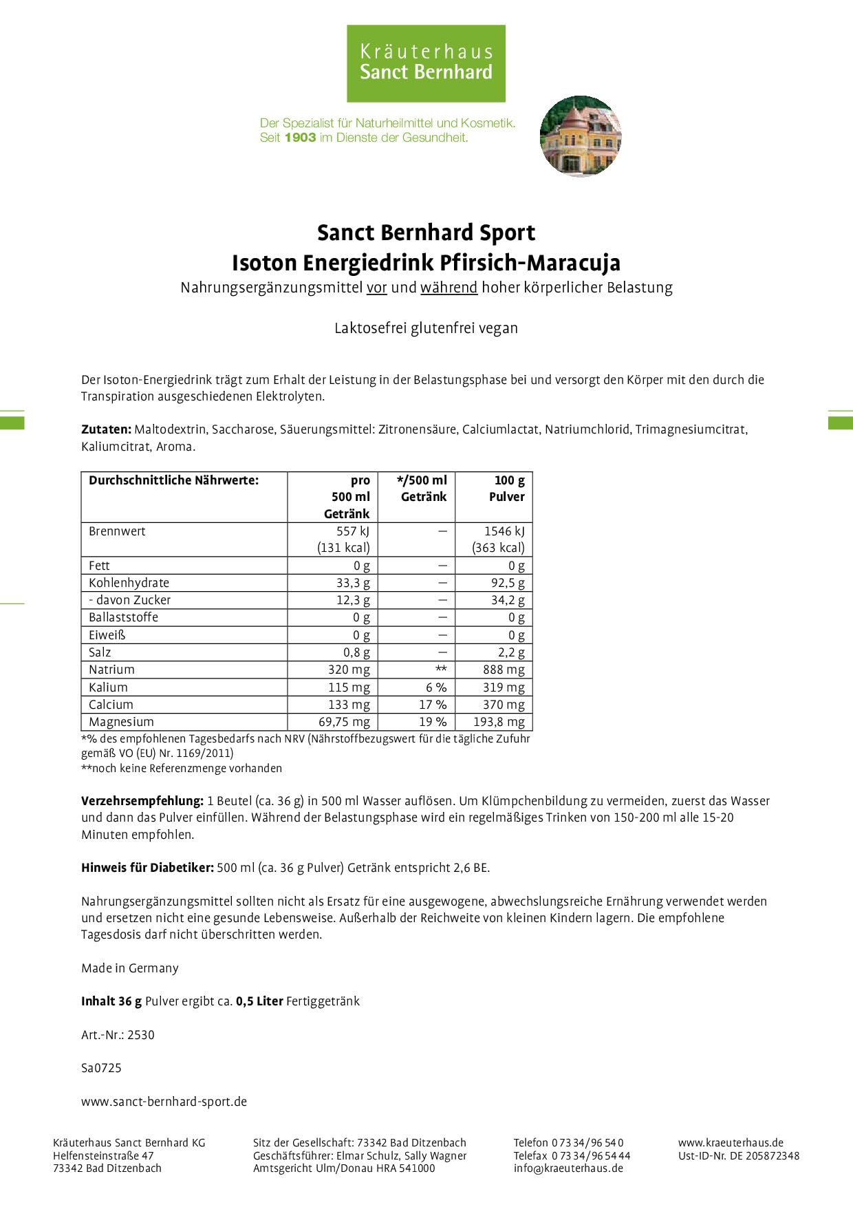 sanct-bernhard-sport-halbmarathon-set-mit-isoton-drink image 2