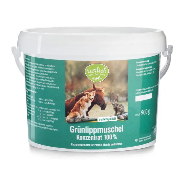 tierlieb-gr-nlippmuschel-konzentrat-900-g-hund-pferd-katze image 1
