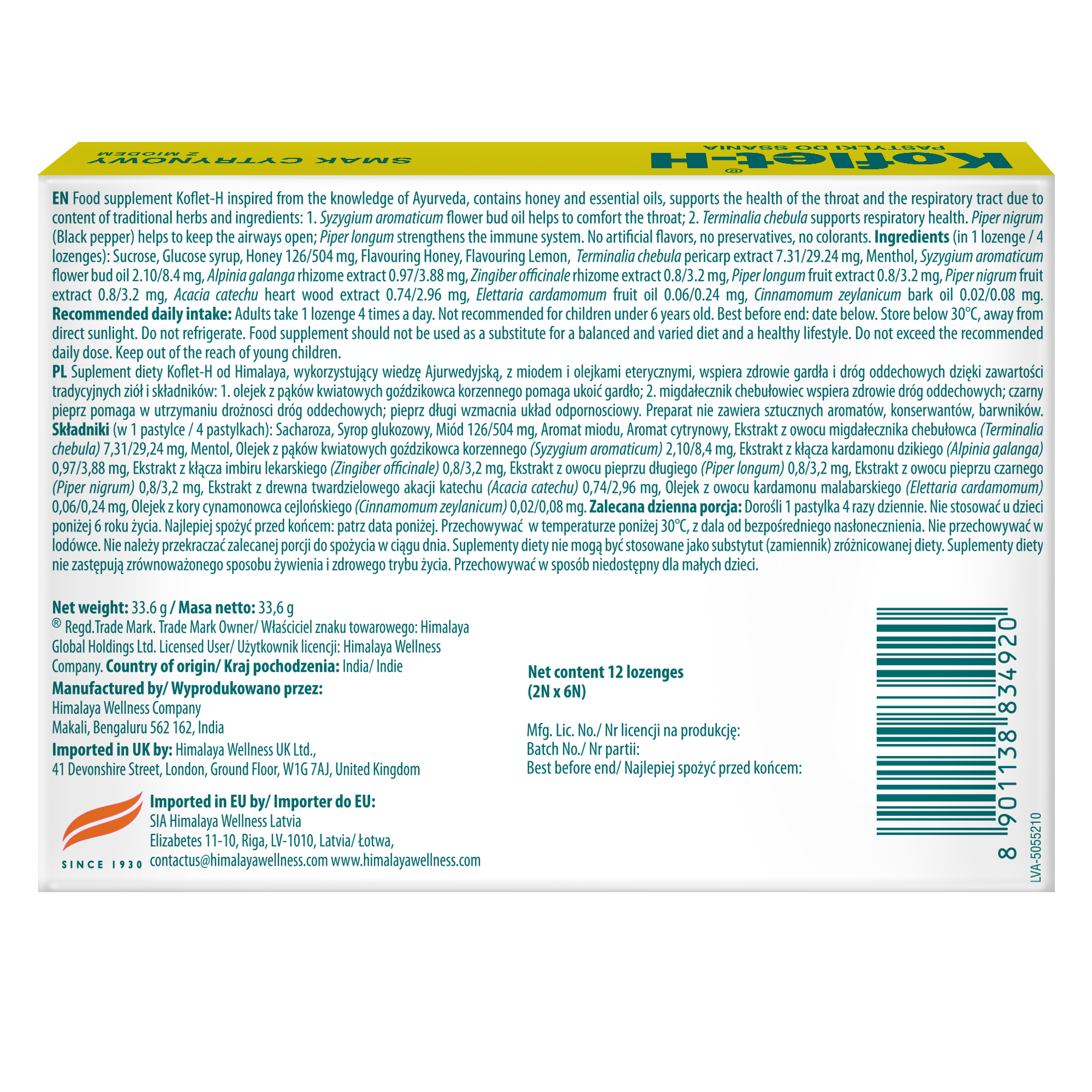 himalaya-koflet-h-zitrone-lutschtabletten-12-stk-honig-bei-husten image 7
