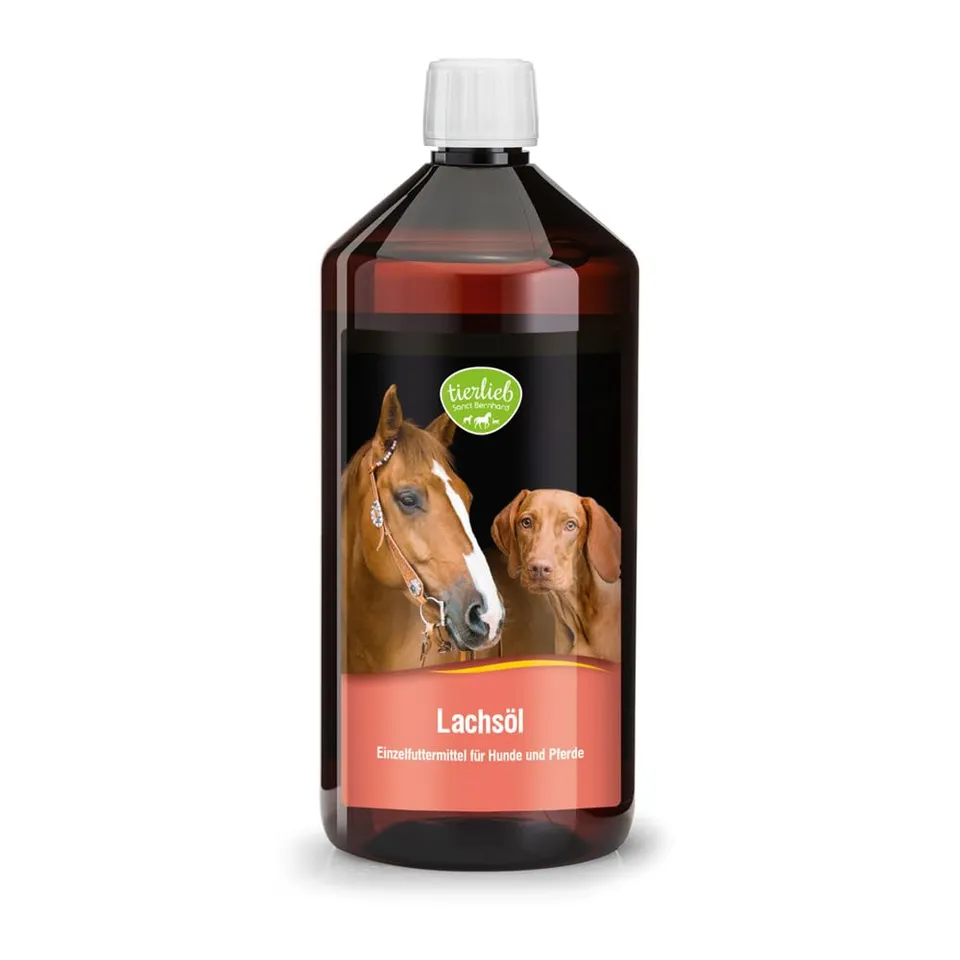sanct-bernhard-tierlieb-lachs-l-hunde-pferde-1-liter-omega-3 image 1
