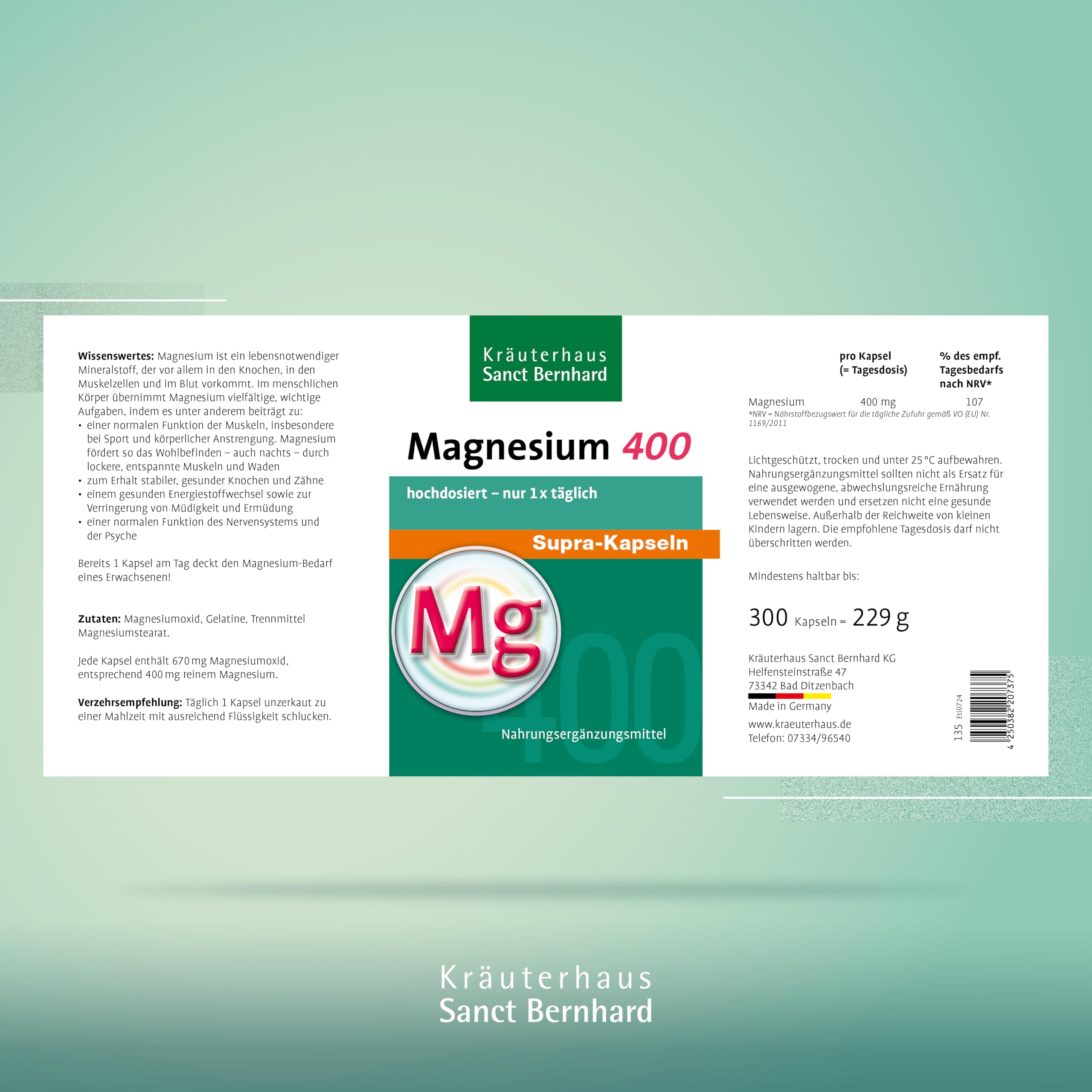 sanct-bernhard-magnesium-400-supra-kapseln-360-st-ck-muskeln image 6