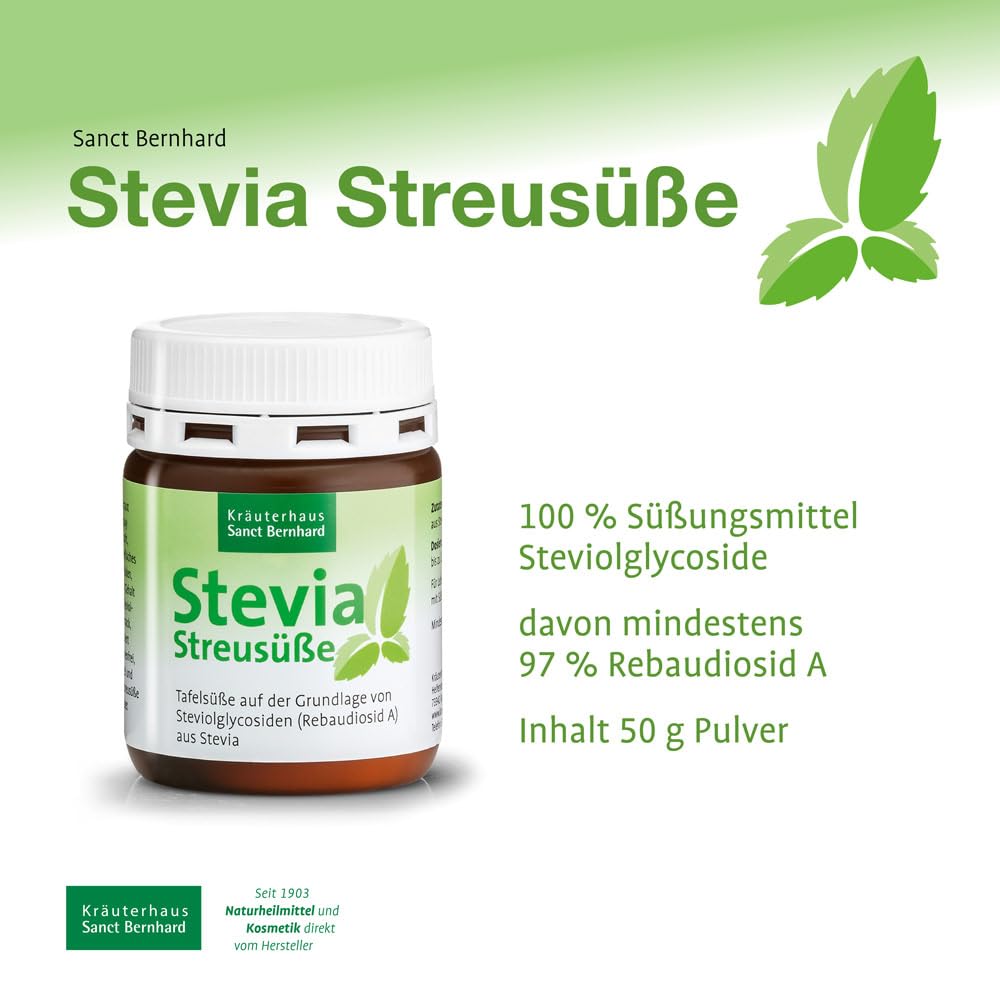 sanct-bernhard-stevia-streus-e-pulver-50-g-kalorienfrei image 2