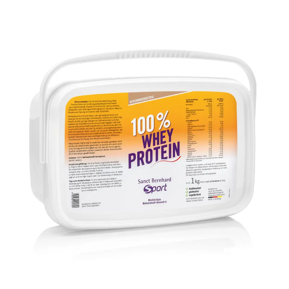 sanct-bernhard-sport-whey-protein-neutral-1-kg-muskelaufbau image 1