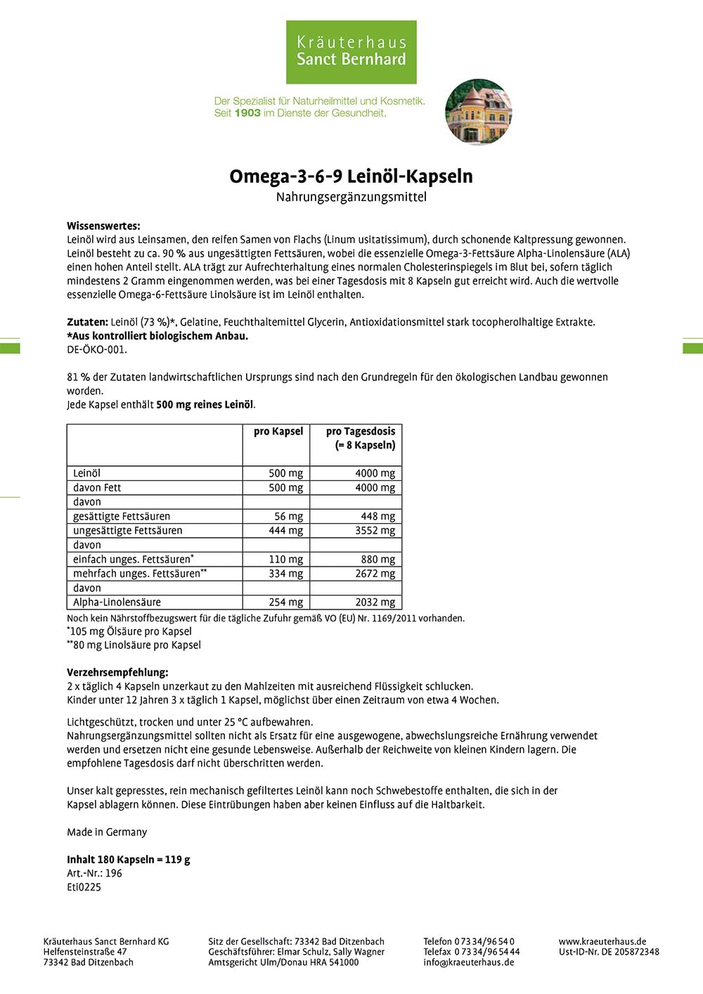 sanct-bernhard-omega-3-6-9-lein-l-kapseln-180-st-ck image 2