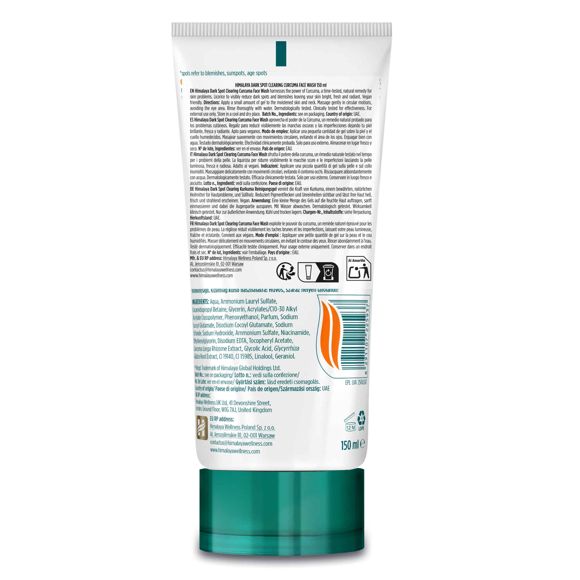 himalaya-dark-spot-curcuma-gesichtswaschgel-150-ml-niacinamid image 5