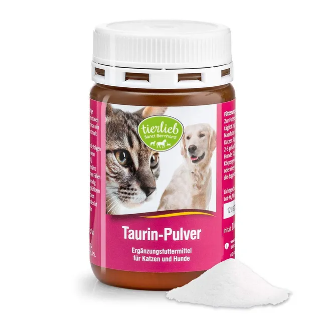 tierlieb-sanct-bernhard-taurin-pulver-katzen-hunde-100-g-herz image 1