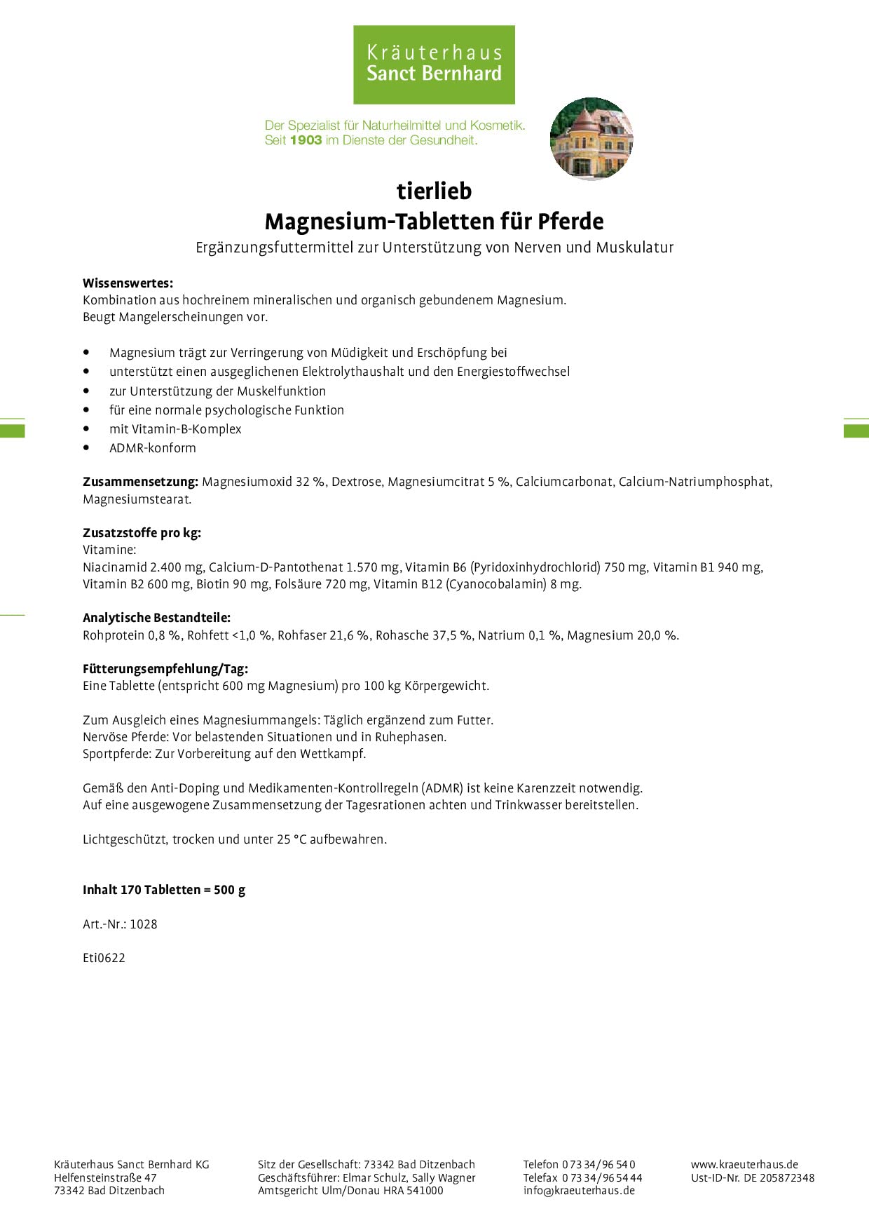 tierlieb-magnesium-tabletten-pferd-170-st-ck-muskeln-nerven image 2