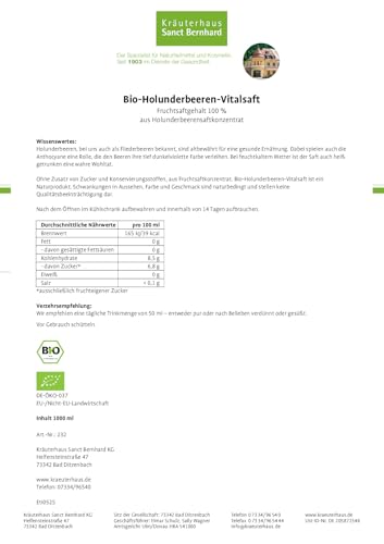 sanct-bernhard-bio-holunderbeeren-vitalsaft-saft-2x500-ml-bio image 6