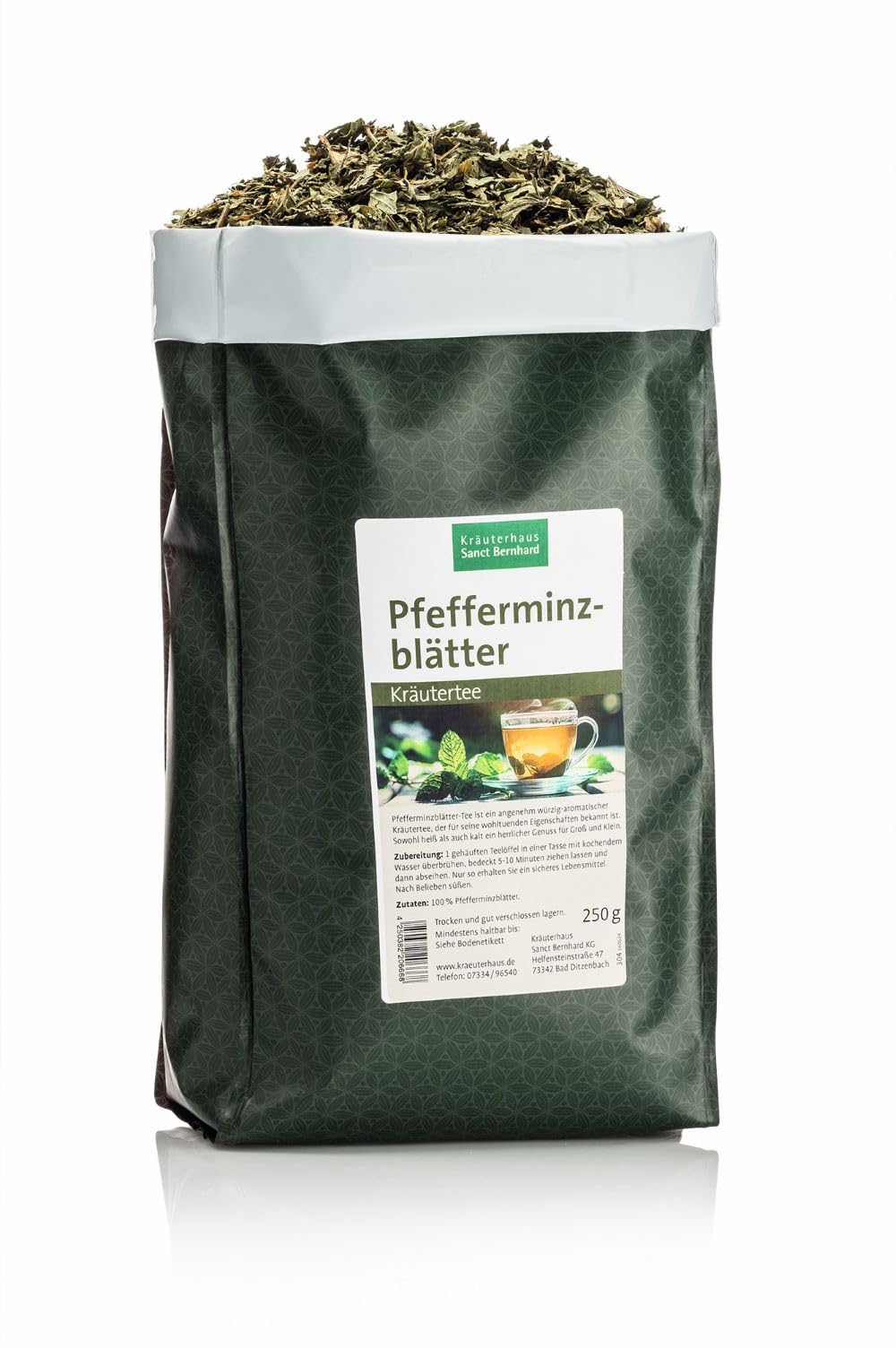 kr-uterhaus-sanct-bernhard-pfefferminzbl-tter-kr-utertee-250-g-minzig image 1
