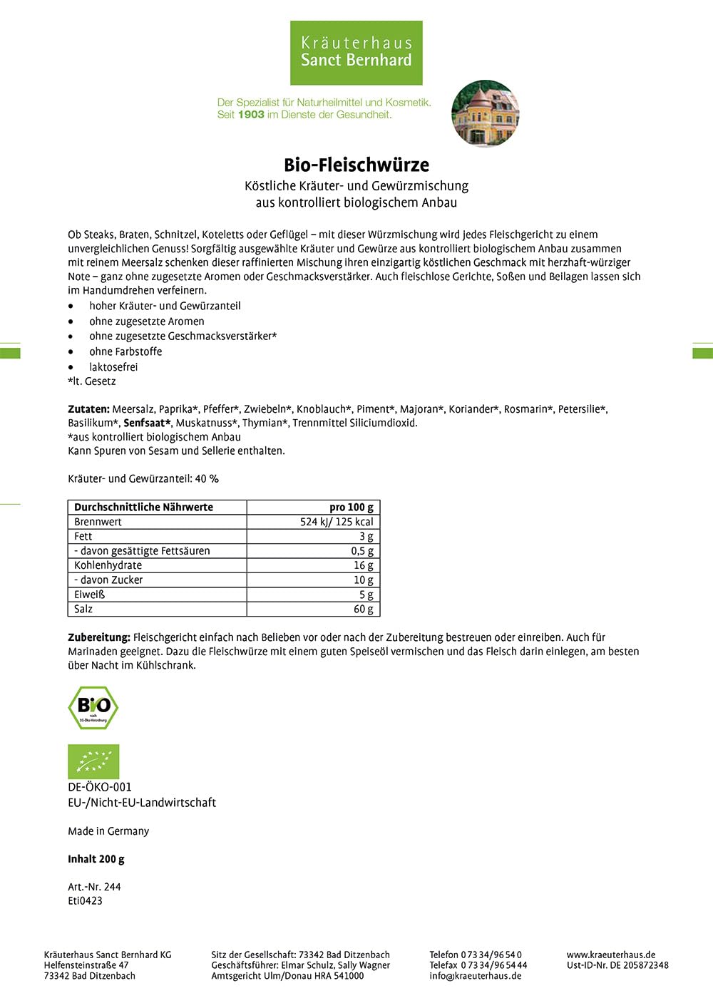 sanct-bernhard-bio-fleischw-rze-gew-rzmischung-200-g-streudose image 2