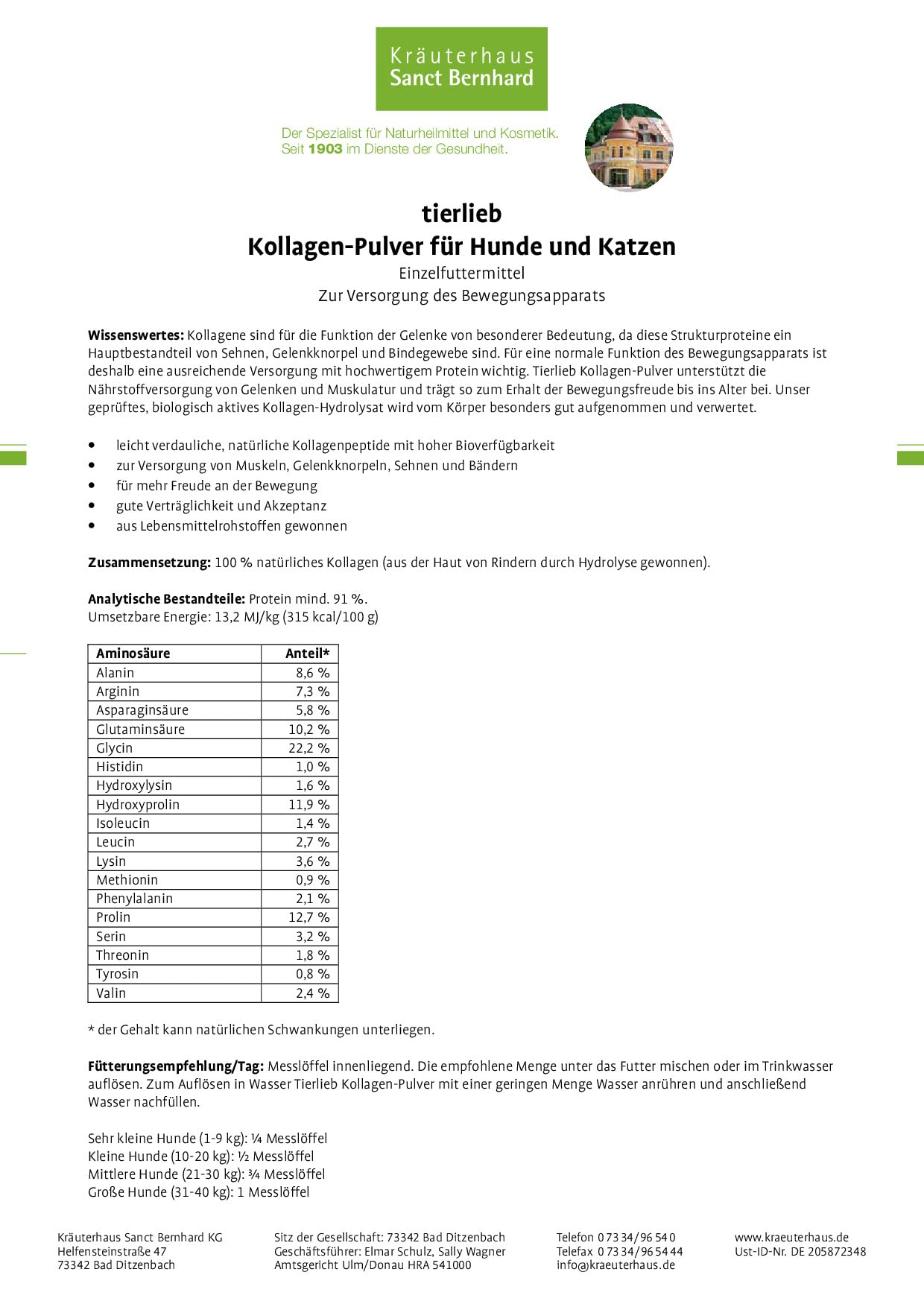 tierlieb-kollagen-pulver-f-r-hunde-katzen-400-g-gelenke image 4
