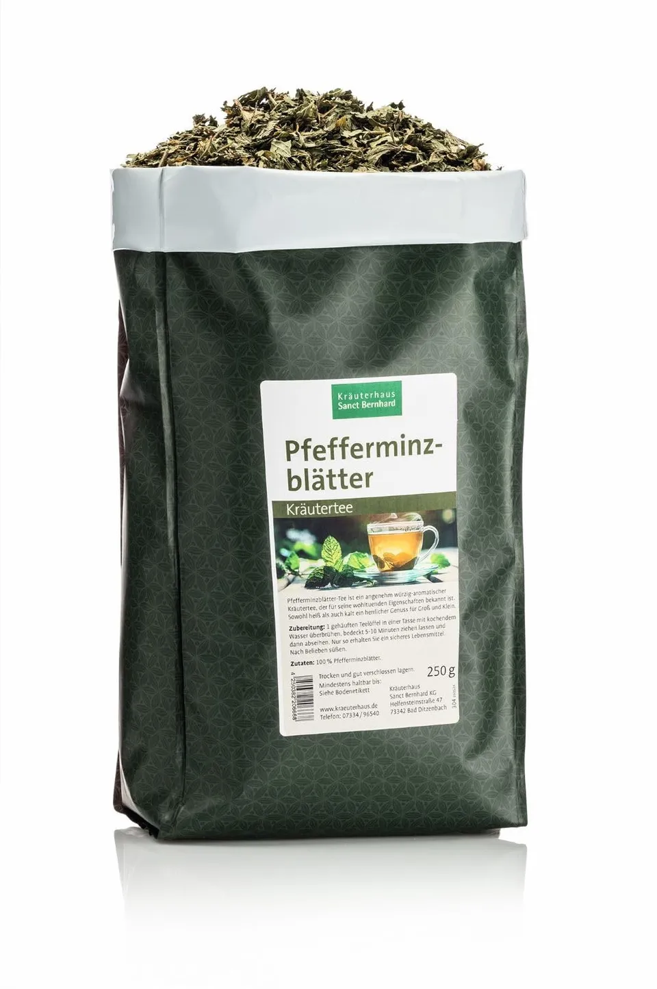 kr-uterhaus-sanct-bernhard-pfefferminzbl-tter-kr-utertee-250-g-minzig image 1