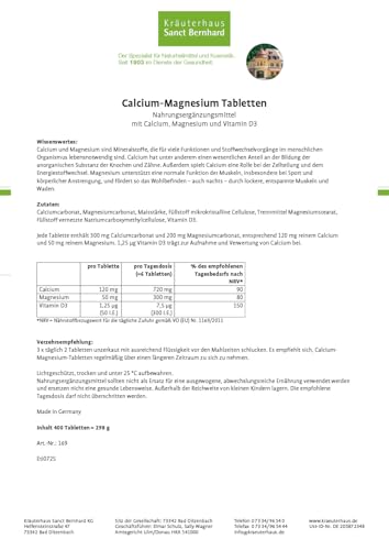 sanct-bernhard-calcium-magnesium-tabletten-400-tabletten-muskeln image 4