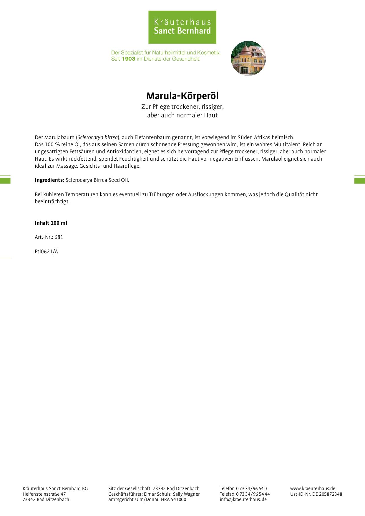 sanct-bernhard-marula-k-rper-l-100-ml-geruchsneutral-rein image 2