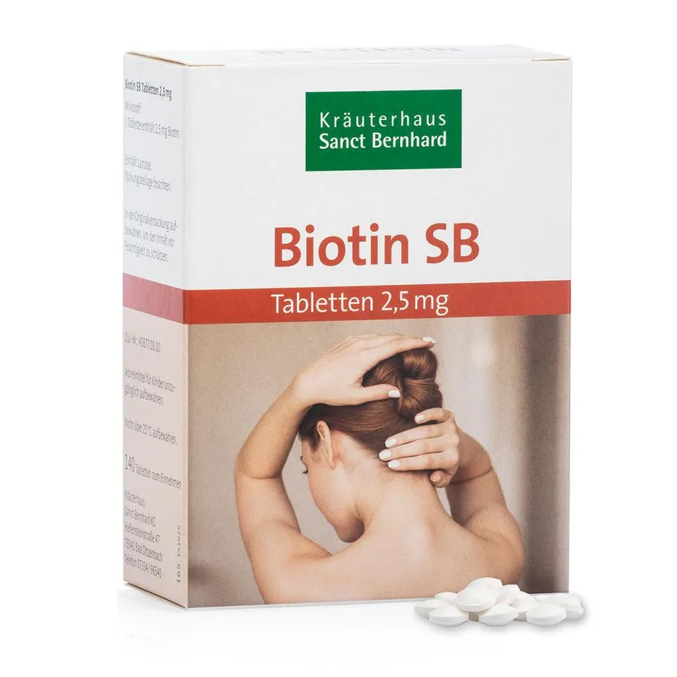 sanct-bernhard-biotin-sb-tabletten-2-5-mg-150-st-haut-haare image 1