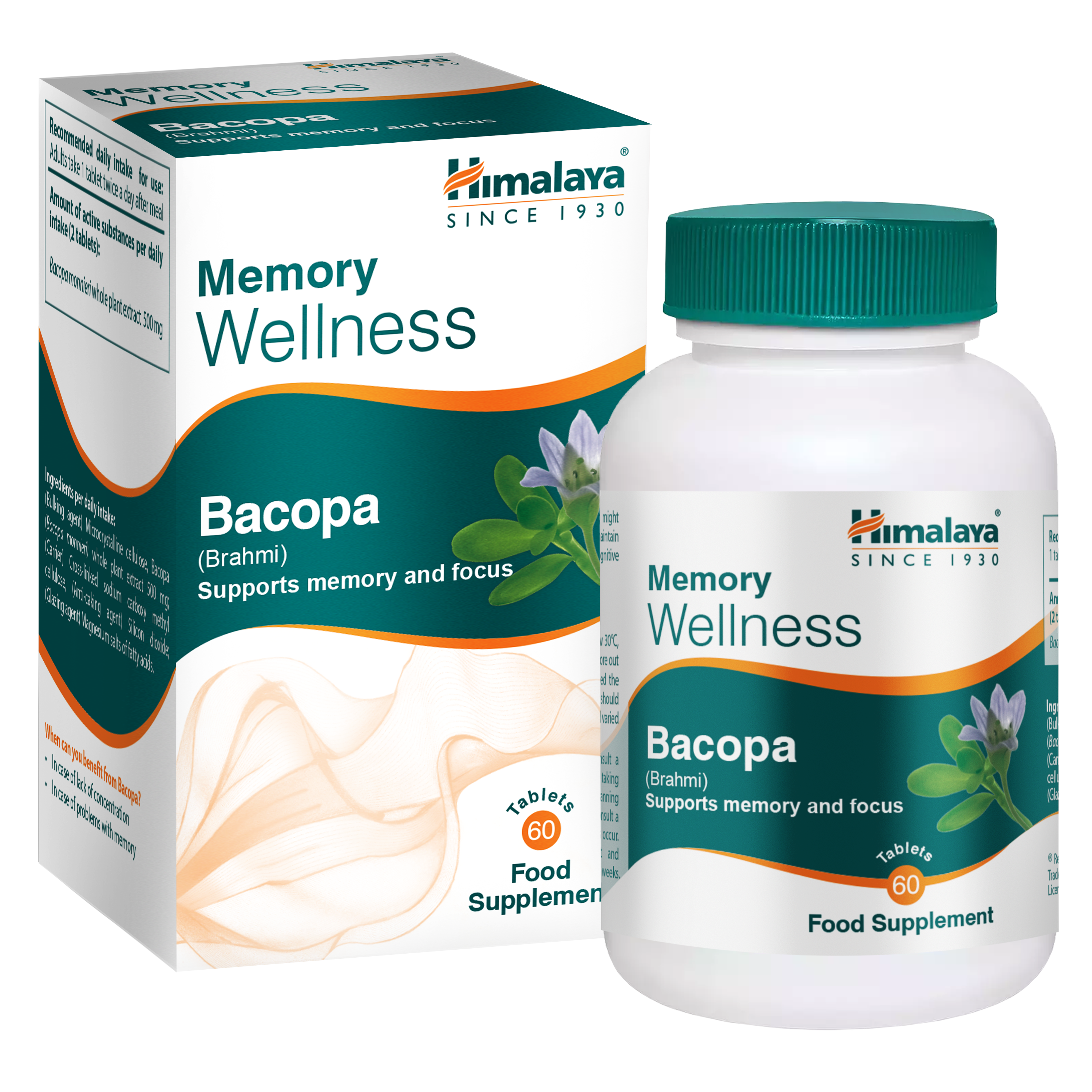 himalaya-bacopa-brahmi-tabletten-60-st-ck-ged-chtnis-fokus image 1