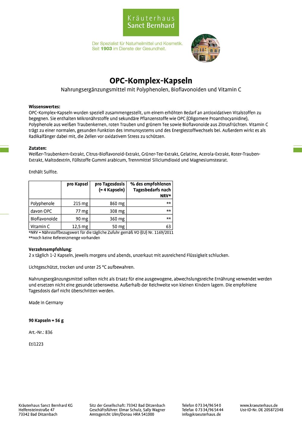 sanct-bernhard-opc-komplex-kapseln-traubenkern-90-st-vitamin-c image 6