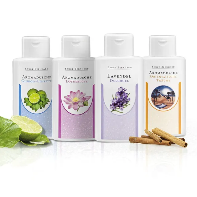 sanct-bernhard-aromaduschen-set-4x250-ml-ginkgo-lavendel image 1
