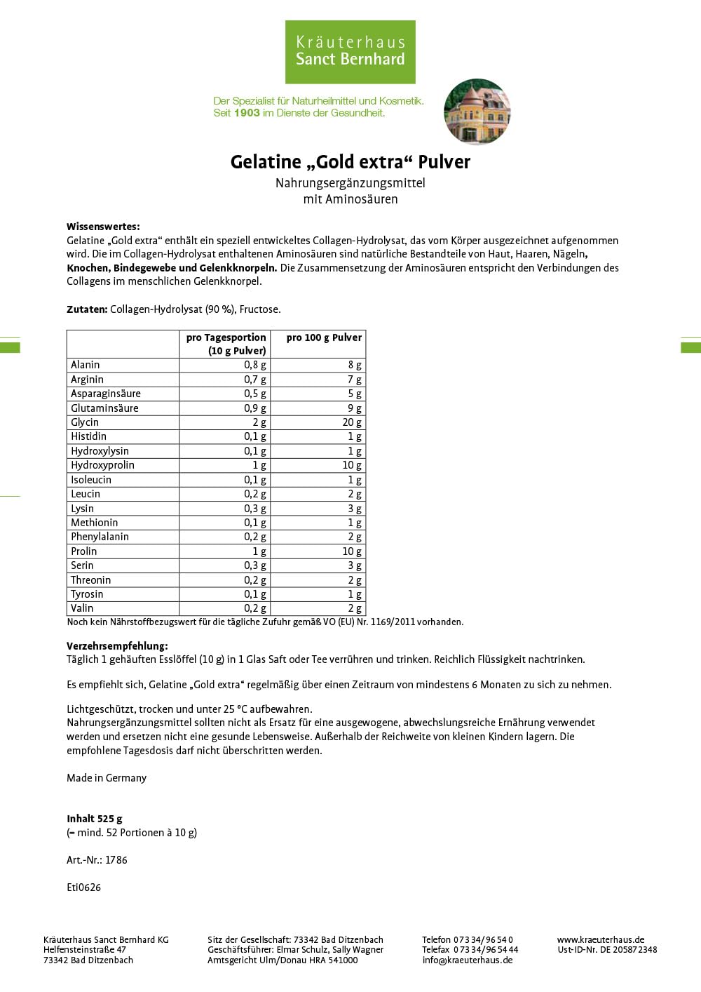 sanct-bernhard-gelatine-gold-extra-kollagenpulver-4x525g-hydrolysat image 6