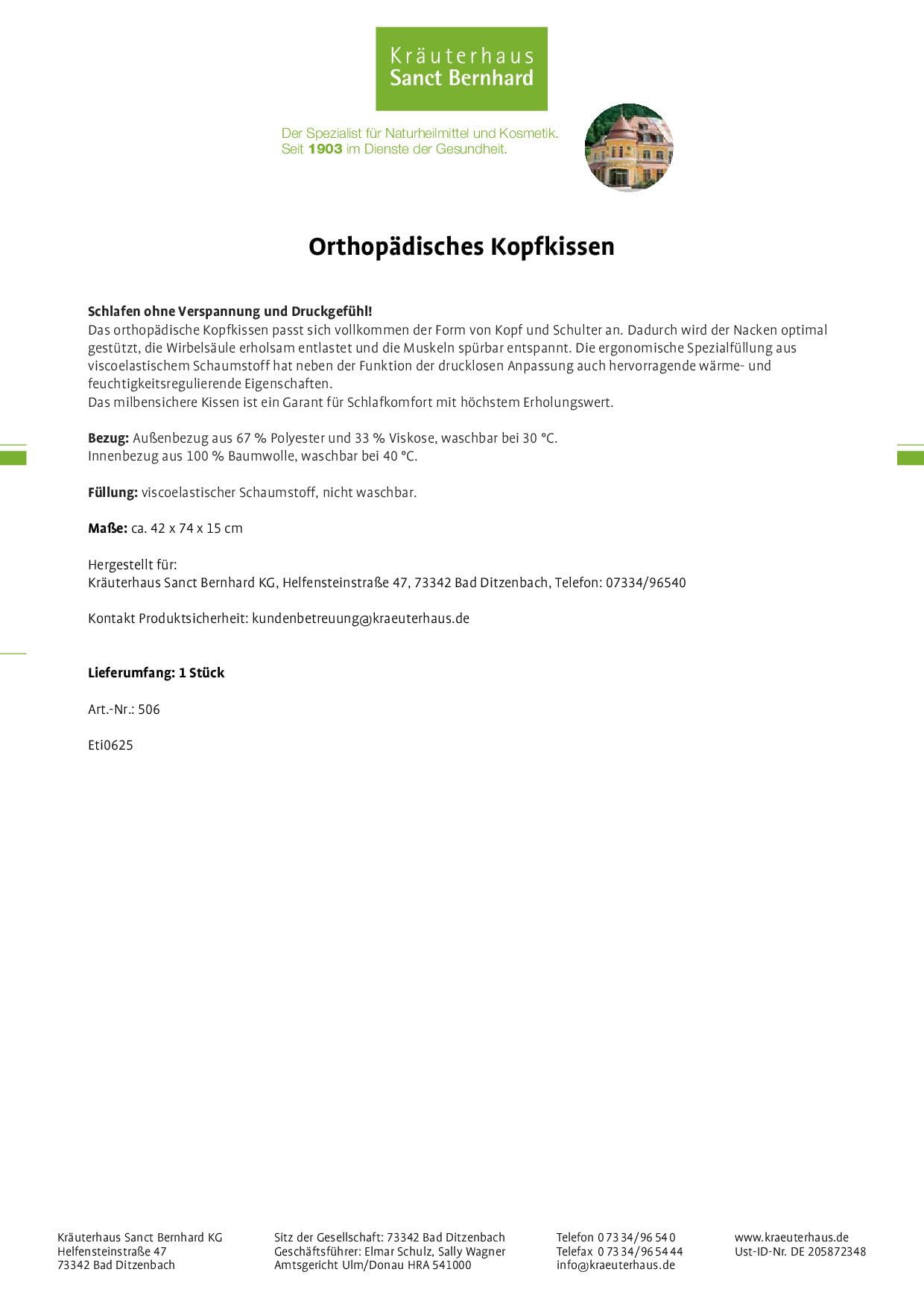 sanct-bernhard-orthop-disches-kopfkissen-42x74x15-cm-visco image 6
