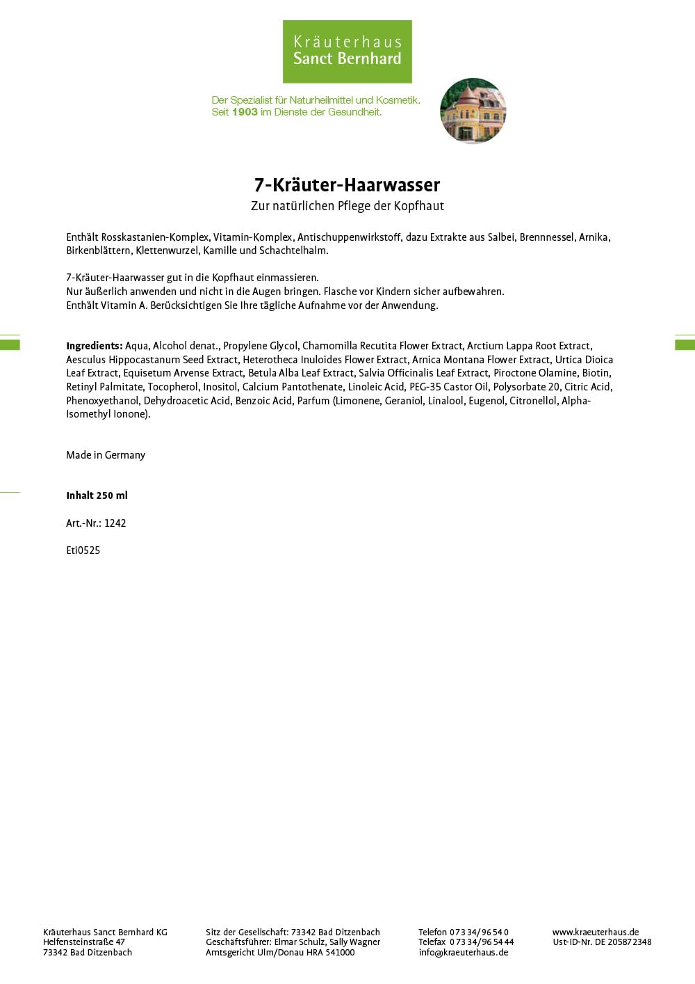 sanct-bernhard-7-kr-uter-haarwasser-2x250-ml-mit-salbei-arnika image 5