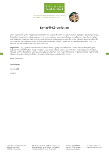 sanct-bernhard-kokos-l-k-rperlotion-bio-250-ml-kokosduft image 4